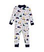 Color:Blue - Image 1 - Baby Boys 12-24 Months Long-Sleeve Construction Truck Coveralls