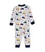 Color:Blue - Image 2 - Baby Boys 12-24 Months Long-Sleeve Construction Truck Coveralls