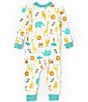 Color:Multi - Image 2 - Baby Boys 12-24 Months Long Sleeve Safari Coveralls