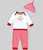 Color:Red - Image 1 - Baby Boys 3-12 Months First Valentine Long-Sleeve Bodysuit & Striped Pant Set
