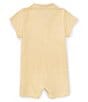 Color:Yellow - Image 2 - Baby Boys 3-12 Months Short Sleeve Rib-Knit Shortall