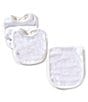Little Me Baby Gentle Bear Bib And Burp Cloth Set, Color:Ivory - Image 2