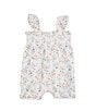 Color:White Multi - Image 2 - Baby Girls 3-12 Months Sleeveless Floral-Printed Romper