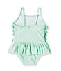 Color:Green - Image 2 - Baby Girls 6-24 Months Three-Dimensional-Flower-Appliqued One-Piece Swimsuit