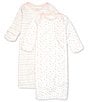 Color:Pink - Image 1 - Baby Girls Newborn-3 Months Springtime Long-Sleeve Gown 2-Pack