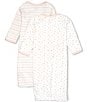 Color:Pink - Image 2 - Baby Girls Newborn-3 Months Springtime Long-Sleeve Gown 2-Pack