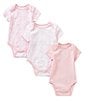 Color:Pink/White - Image 1 - Baby Girls Pink Damask Scroll 3-Pack Bodysuits
