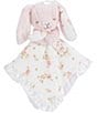 Little Me Baby Girls Vintage Rose Bunny Snuggle Buddy, Color:Pink - Image 1
