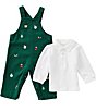 Little Me Baby Long Sleeve Top With Merry Overall Set - Image 2