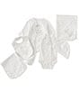 Color:White - Image 1 - Baby Newborn-6 Months Welcome to the World 6-Piece Gift Box Layette Set