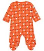 Color:Orange - Image 2 - Baby Newborn-9 Months Long Sleeve Halloween Footed Coveralls