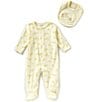 Color:Yellow - Image 1 - Baby Preemie-9 Months Little Ducks Long-Sleeve Footed Coverall & Bib Set