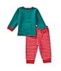 Little Me Little Boys Long Sleeve Santa Bear Top & Jogger Pants Set - Image 2