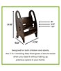 Little Partners 3-in-1 Growing Step Stool, Color:Espresso - Image 5