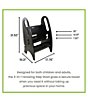 Little Partners 3-in-1 Growing Step Stool, Color:Ebony - Image 6