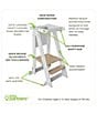 Little Partners Learn 'N Fold Learning Tower®, Color:Soft White/Natural - Image 4