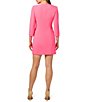 Color:Electric Pink - Image 2 - Deep Scoop Neck Mini Blazer Dress