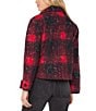 Liverpool Los Angeles Liverpool Los Angele Sherpa Plaid Print Notch Collar Long Sleeve Shacket, Color:Red/Black/Multi - Image 2