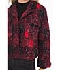 Liverpool Los Angeles Liverpool Los Angele Sherpa Plaid Print Notch Collar Long Sleeve Shacket, Color:Red/Black/Multi - Image 3