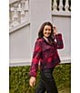 Liverpool Los Angeles Liverpool Los Angele Sherpa Plaid Print Notch Collar Long Sleeve Shacket, Color:Red/Black/Multi - Image 4