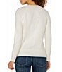 Liverpool Los Angeles Cable Knit Crew Neck Long Raglan Sleeve Sweater, Color:Alabaster - Image 2