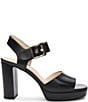 Color:Black - Image 2 - Celebrity Leather Platform Sandals
