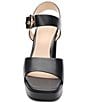 Color:Black - Image 4 - Celebrity Leather Platform Sandals