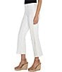 Color:Bright White - Image 2 - Chloe Embroidered Cropped Flare Pants