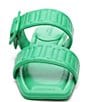 Color:Bright Green - Image 4 - Downtown Leather Slide Sandals
