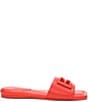 Color:Coral Blaze - Image 2 - Dunbar Leather Ornament Slide Sandals