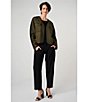 Liverpool Los Angeles Faux Suede Collarless Long Sleeve Open Front Jacket - Image 5