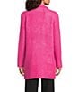 Liverpool Los Angeles Feather Jacquard Notch Collar Long Sleeve Open Front Sweater Coat, Color:Deep Raspberry - Image 2