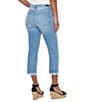 Color:Balmer - Image 2 - High Rise Straight Leg Distressed Raw Hem Cropped Jeans