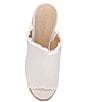 Color:Ecru - Image 5 - Hollywood Denim Espadrille Wedge Sandals
