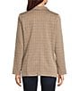 Liverpool Los Angeles Jacquard Grid Check Notch Lapel Long Sleeve Open-Front Boyfriend Blazer, Color:Khaki Grid Check - Image 5