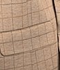 Liverpool Los Angeles Jacquard Grid Check Notch Lapel Long Sleeve Open-Front Boyfriend Blazer, Color:Khaki Grid Check - Image 7