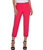 Color:Pink Punch - Image 1 - Kelsey Mid Rise Crop Coordinating Trouser Pants