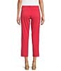 Color:Berry Blossom - Image 2 - Kelsey Stretch Sateen Mid Rise Straight Leg Pants