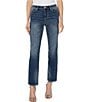 Color:Oasis - Image 1 - Kennedy Straight Leg Stretch Denim Jeans