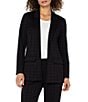 Liverpool Los Angeles Knit Jacquard Checker Notch Collar Long Sleeve Blazer - Image 1