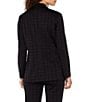 Liverpool Los Angeles Knit Jacquard Checker Notch Collar Long Sleeve Blazer - Image 2