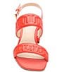 Color:Coral Blaze - Image 4 - Lakewood Leather Slingback Sandals