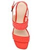 Color:Coral Blaze - Image 5 - Lakewood Leather Slingback Sandals