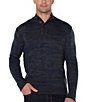 Color:Navy/Olive - Image 1 - Long-Sleeve Button Mock Neck Sweater