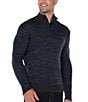 Color:Navy/Olive - Image 3 - Long-Sleeve Button Mock Neck Sweater