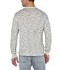 Color:Cream/Grey - Image 2 - Long Sleeve Henley T-Shirt