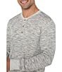 Color:Cream/Grey - Image 3 - Long Sleeve Henley T-Shirt
