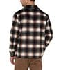 Color:Cream/Rust - Image 2 - Long Sleeve Plaid Patch Pocket Shirt Jacket
