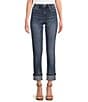Color:Arbor Hill - Image 1 - Marley Ankle Length Cuffed Hem Mid Rise Straight Leg Girlfriend Jeans