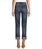 Color:Arbor Hill - Image 2 - Marley Ankle Length Cuffed Hem Mid Rise Straight Leg Girlfriend Jeans